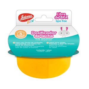 Dosificador de leche para bebé Amarillo y azul aqua