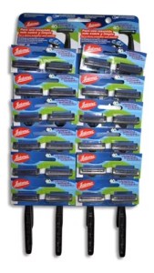Rastrillos desechables	Cartera 24 piezas