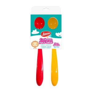 Cuchara para bebé dúo Amarillo y Rojo